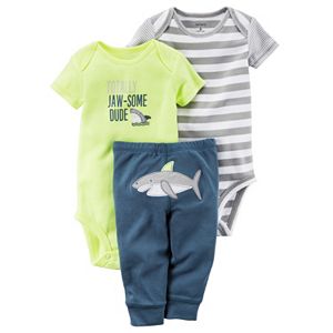 Baby Boy Carter's 3-pc. Shark Bodysuits & Pants Set