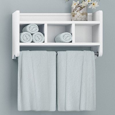 Bathroom storage with towel bar sale