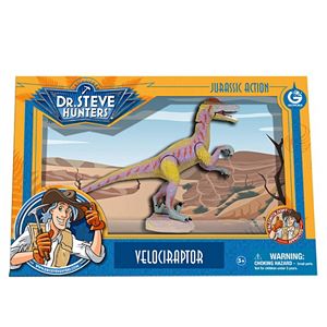 Geoworld Dr. Steve Hunters Medium Jurassic Action Velociraptor Dinosaur