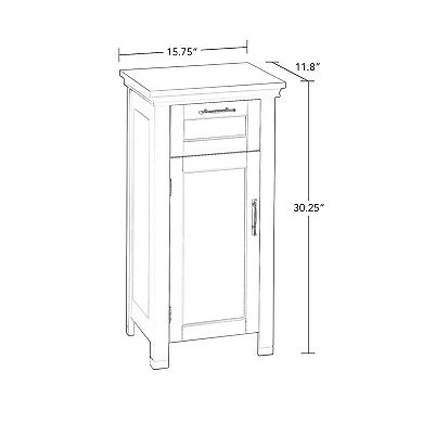 RiverRidge Home Somerset One Door Storage Floor Cabinet