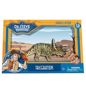 Geoworld Dr. Steve Hunters Medium Jurassic Action Triceratops Dinosaur