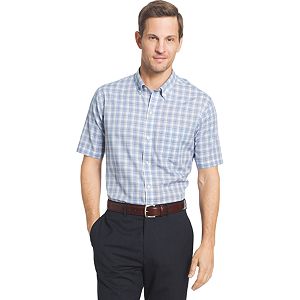 Menu2019s Van Heusen Flex Stretch Classic-Fit Plaid No-Iron Button-Down Shirt