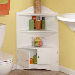 RiverRidge Ashland Gray Storage Corner Cabinet