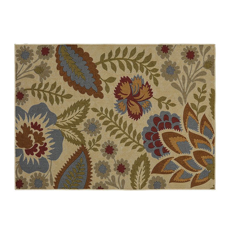 Mohawk Home Crewel Floral Rug, Red, 5X7 Ft