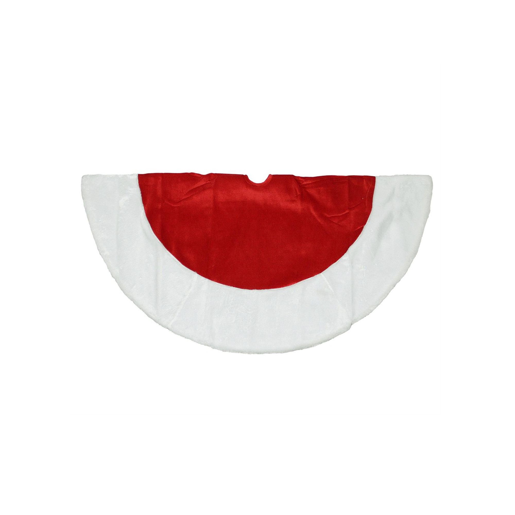48-in. Traditional Velveteen Christmas Tree Skirt, Red