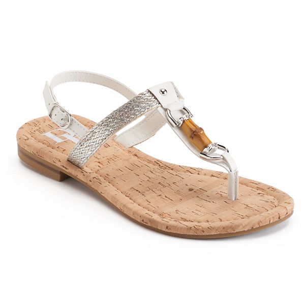 Dana Buchman Cork & Faux-Bamboo Thong Sandals