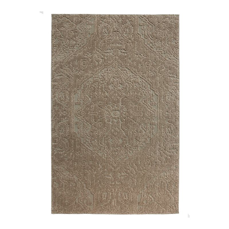 Mohawk Home Francesca EverStrand Medallion Rug, Grey, 5X8 Ft