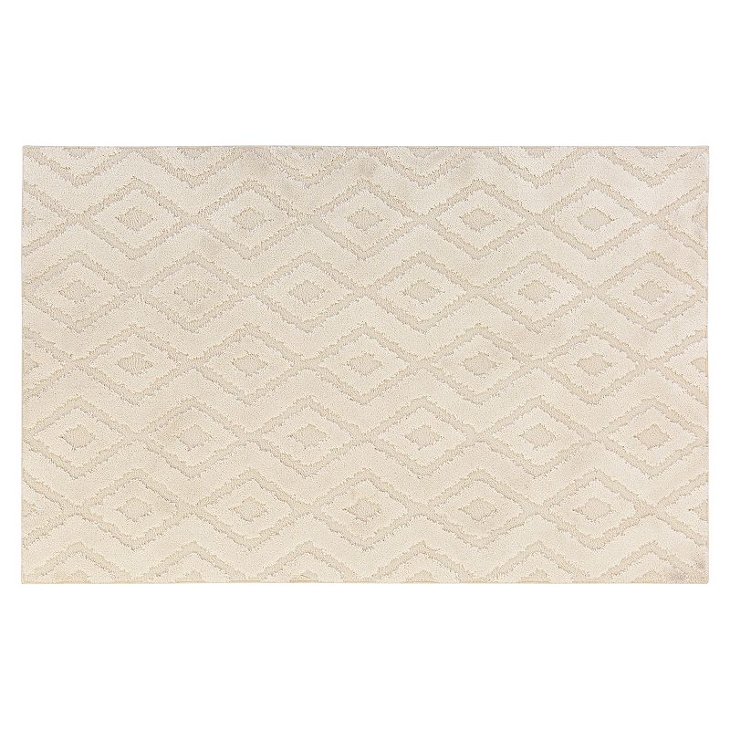 Mohawk Home Hampshire EverStrand Lattice Rug, Beig/Green, 5X8 Ft