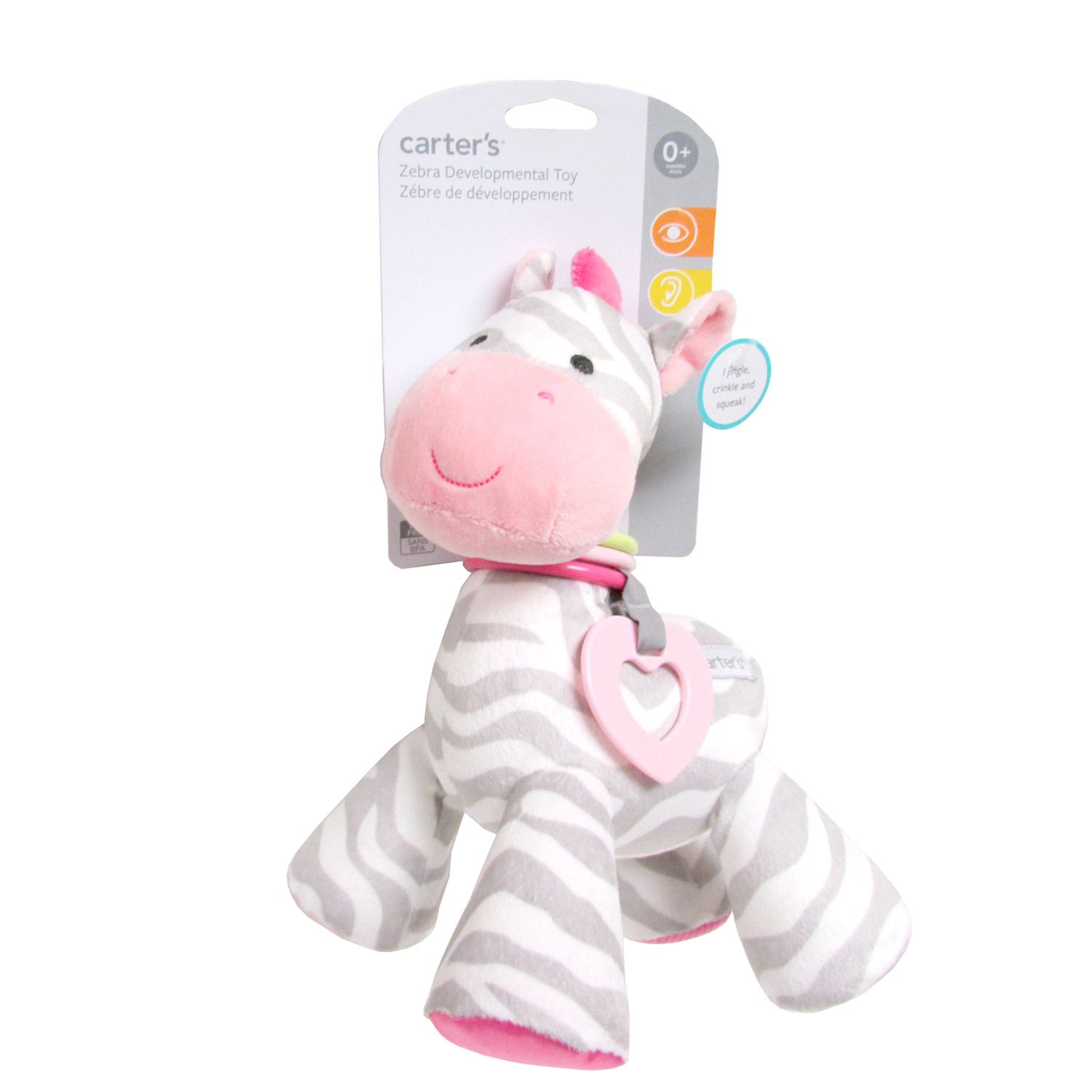 pink zebra stuffed animal