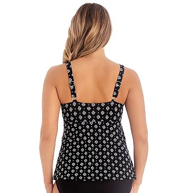 Women's Croft & Barrow® Tummy Slimmer Tiered Swimdress