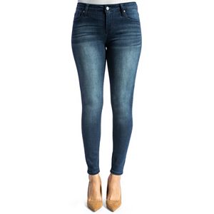 Juniors' Crave Whiskered Ankle Skinny Jeans