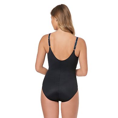 Women's Croft & Barrow® Body Sculptor Control Ruched One-Piece Swimsuit 