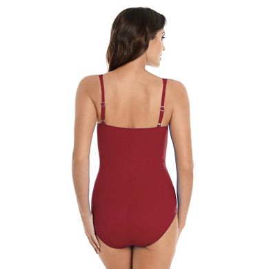 Women's Croft & Barrow® Body Sculptor Control One-Piece Swimsuit