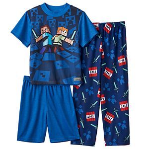 Boys 6-12 Minecraft 3-Piece Pajama Set