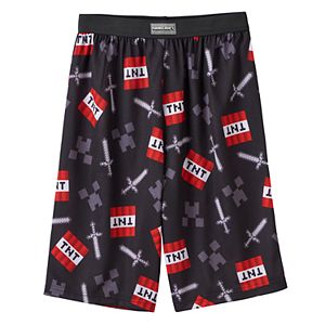 Boys 8-20 Minecraft Sleep Shorts