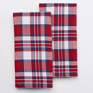 Celebrate Americana Together Plaid Kitchen Towel 2-pk.