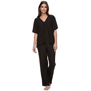 Women's Apt. 9® Pajamas: Solid V-Neck Top & Pants PJ Set