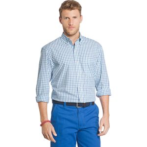 Men's IZOD Essential Classic-Fit Tattersall Plaid Button-Down Shirt