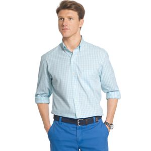 Men's IZOD Essential Classic-Fit Checked Button-Down Shirt