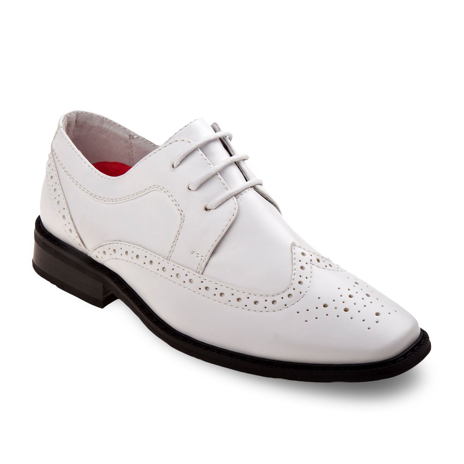 gray and white dress shoes