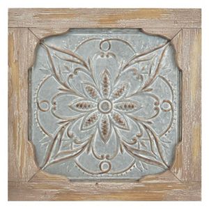 Iron & Wood Medallion Wall Decor