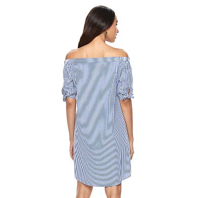 Women's Apt. 9® Striped Off-the-Shoulder Dress