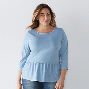 Plus Size SONOMA Goods for Life™ Peplum Top