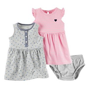 Baby Girl Carter's Dress & Bloomers Set