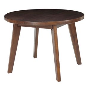 Casual Home Genuine Walnut Round Coffee Table