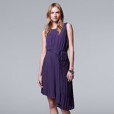 simply vera purple dress Simply Vera Wang Sheath A-Line Dress Sleeveless