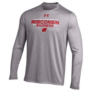 Men's Under Armour Wisconsin Badgers Tech Long-Sleeve Tee