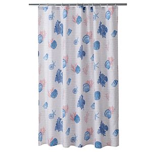 Sea Script Shower Curtain