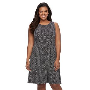 Plus Size Apt. 9® Crepe Fit & Flare Dress