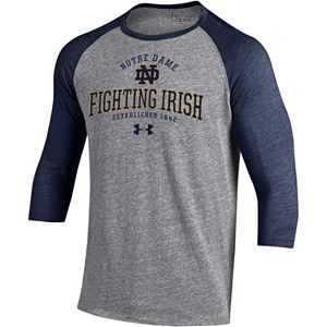 Men's Under Armour Notre Dame Fighting Irish Triblend Baseball Tee