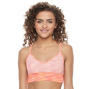 Juniors' SO® Seamless V-Neck Sports Bra