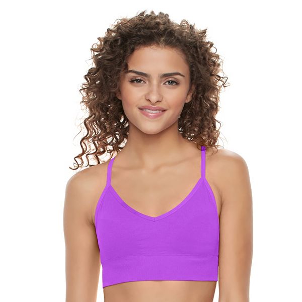 Juniors' SO® Seamless VNeck Sports Bra