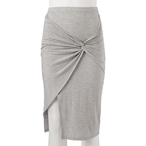 Juniors' Joe B Twist Midi Skirt