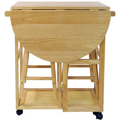 Casual Home Space Saver Breakfast Cart 3-piece Set