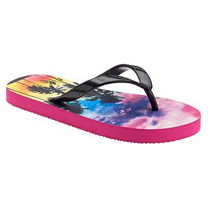 Girls 4-16 SO® Palm Tree Flip Flops