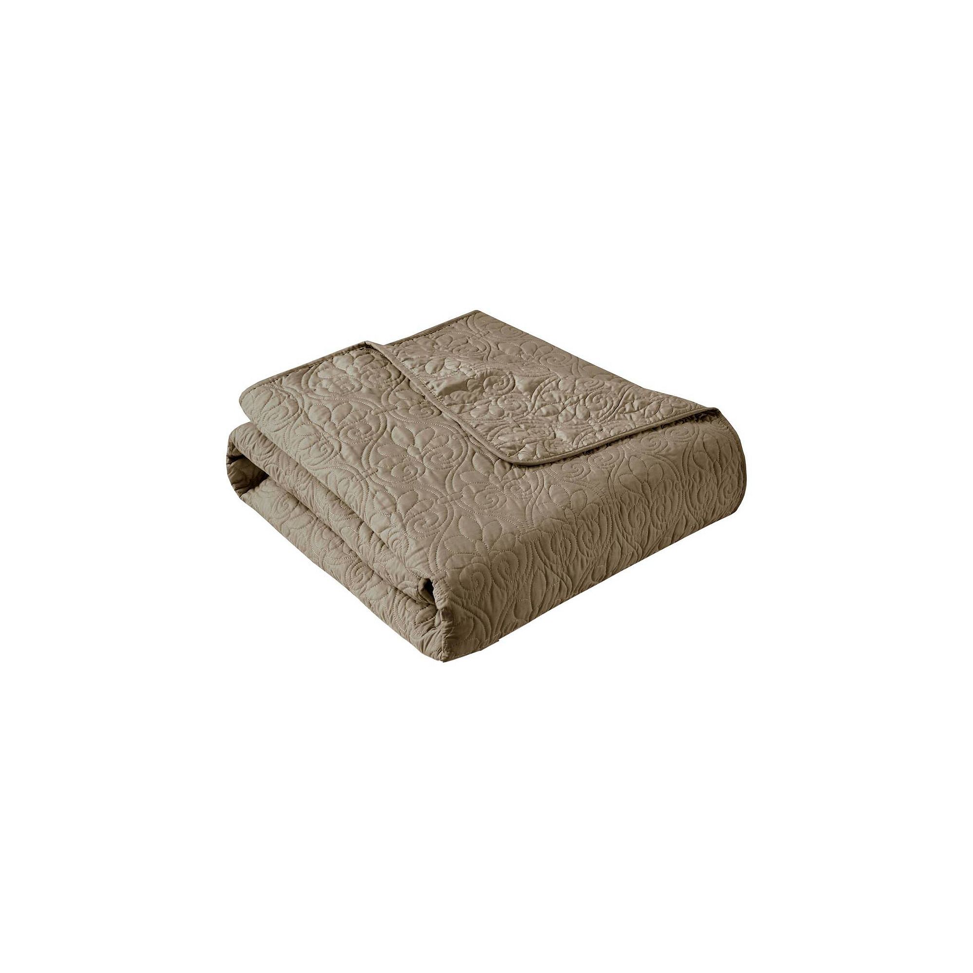Madison Park Mansfield Oversized Quilted Throw Blanket, Green