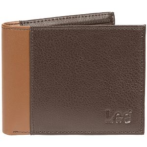 Men's Lee RFID-Blocking Tumbled-Leather Passcase Bifold Wallet