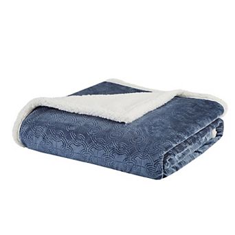 Madison Park Elma Oversized Textured Plush Throw Blanket