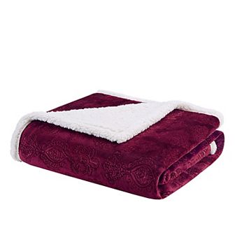 Madison Park Elma Oversized Textured Plush Throw Blanket