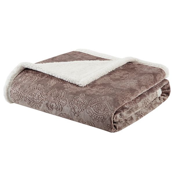 Madison Park Elma Oversized Textured Plush Throw