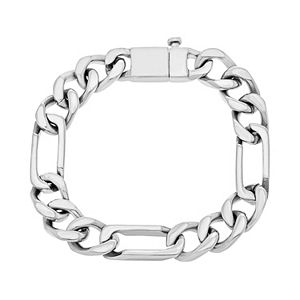 1913 Men's Stainless Steel Figaro Bracelet