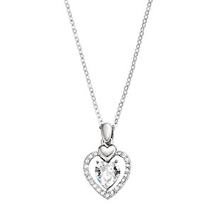 Brilliance Crystal Double Heart Pendant with Swarovski Crystals