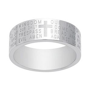 1913 Men's Stainless Steel Lord's Prayer Ring