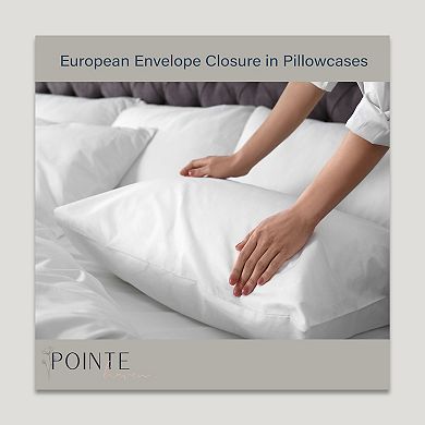 Pointehaven 620 Thread Count Cotton Sateen Sheet Set with Pillowcases
