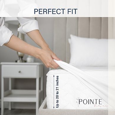 Pointehaven 620 Thread Count Cotton Sateen Sheet Set with Pillowcases
