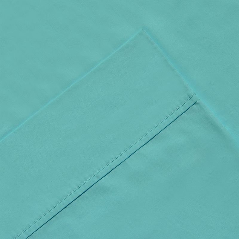 Pointehaven 200 Thread Count Cotton Sheet Set, Turquoise/Blue, FULL SET